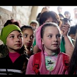 Girls at Gelati Monastery.