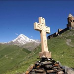 The Tsminda Sameba church, Kazbegi.